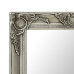 vidaXL Nástenné zrkadlo v barokovom štýle 50x60 cm strieborné – Obrázok 4