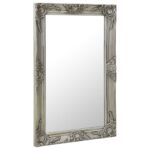vidaXL Nástenné zrkadlo v barokovom štýle 50x80 cm strieborné – Obrázok 2