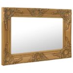 vidaXL Nástenné zrkadlo v barokovom štýle 60x40 cm zlaté – Obrázok 2