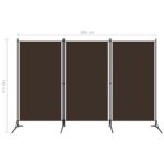 vidaXL 3-panelový paraván hnedý 260x180 cm – Obrázok 5