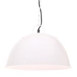 vidaXL Industriálna vintage závesná lampa 25 W, biela 41 cm E27