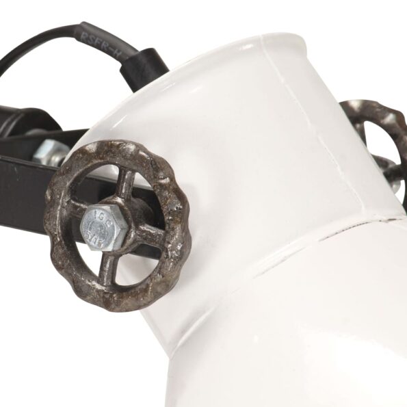 vidaXL Stojanová lampa s 2 tienidlami biela E27 liatina železa – Obrázok 6