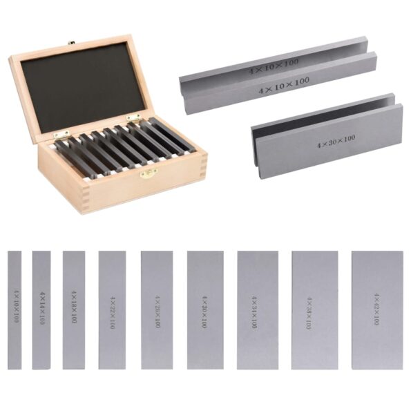 vidaXL Paralelné podložky 100 mm 18 ks 10-42 mm – Obrázok 4