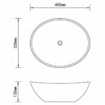 vidaXL Luxusné oválne umývadlo matné ružové 40x33 cm keramické – Obrázok 6