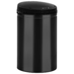 vidaXL Automatický odpadkový kôš, senzor 30 l, uhlíková oceľ, čierny – Obrázok 5