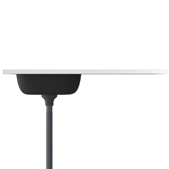 vidaXL Kuchynský drez s odkvapkávačom, strieborný 1000x500x155mm, oceľ – Obrázok 7