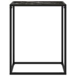 vidaXL Konzolový stolík čierny 60x35x75 cm tvrdené sklo – Obrázok 2