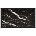 vidaXL Konzolový stolík čierny 60x35x75 cm tvrdené sklo – Obrázok 4