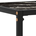 vidaXL Konzolový stolík čierny 60x35x75 cm tvrdené sklo – Obrázok 5
