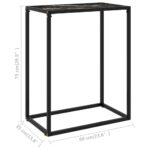 vidaXL Konzolový stolík čierny 60x35x75 cm tvrdené sklo – Obrázok 6