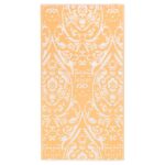 vidaXL Vonkajší koberec oranžovo-biely 80x150 cm PP – Obrázok 2