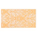 vidaXL Vonkajší koberec oranžovo-biely 80x150 cm PP – Obrázok 3