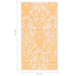 vidaXL Vonkajší koberec oranžovo-biely 80x150 cm PP – Obrázok 7