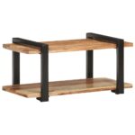 vidaXL TV skrinka 90x40x40 cm, akáciový masív – Obrázok 10