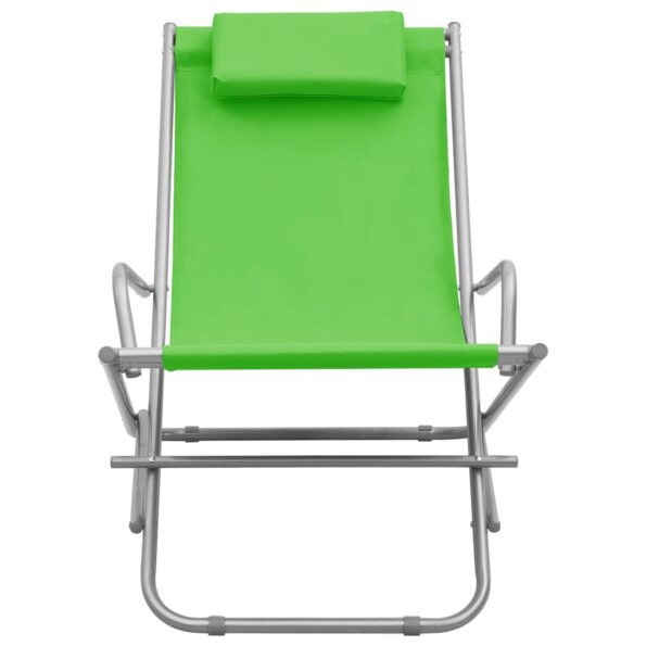 vidaXL Hojdacie stoličky 2 ks oceľové zelené – Obrázok 3