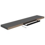 vidaXL Plávajúce nástenné police 2 ks, lesklé sivé 120x23,5x3,8cm, MDF – Obrázok 8