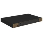 vidaXL Plávajúce nástenné police 4 ks, čierne 40x23x3,8 cm, MDF – Obrázok 7