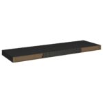 vidaXL Plávajúce nástenné police 4 ks, čierne 80x23,5x3,8 cm, MDF – Obrázok 7