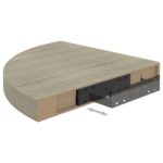 vidaXL Plávajúce rohové police 2 ks, dubové 35x35x3,8 cm, MDF – Obrázok 8