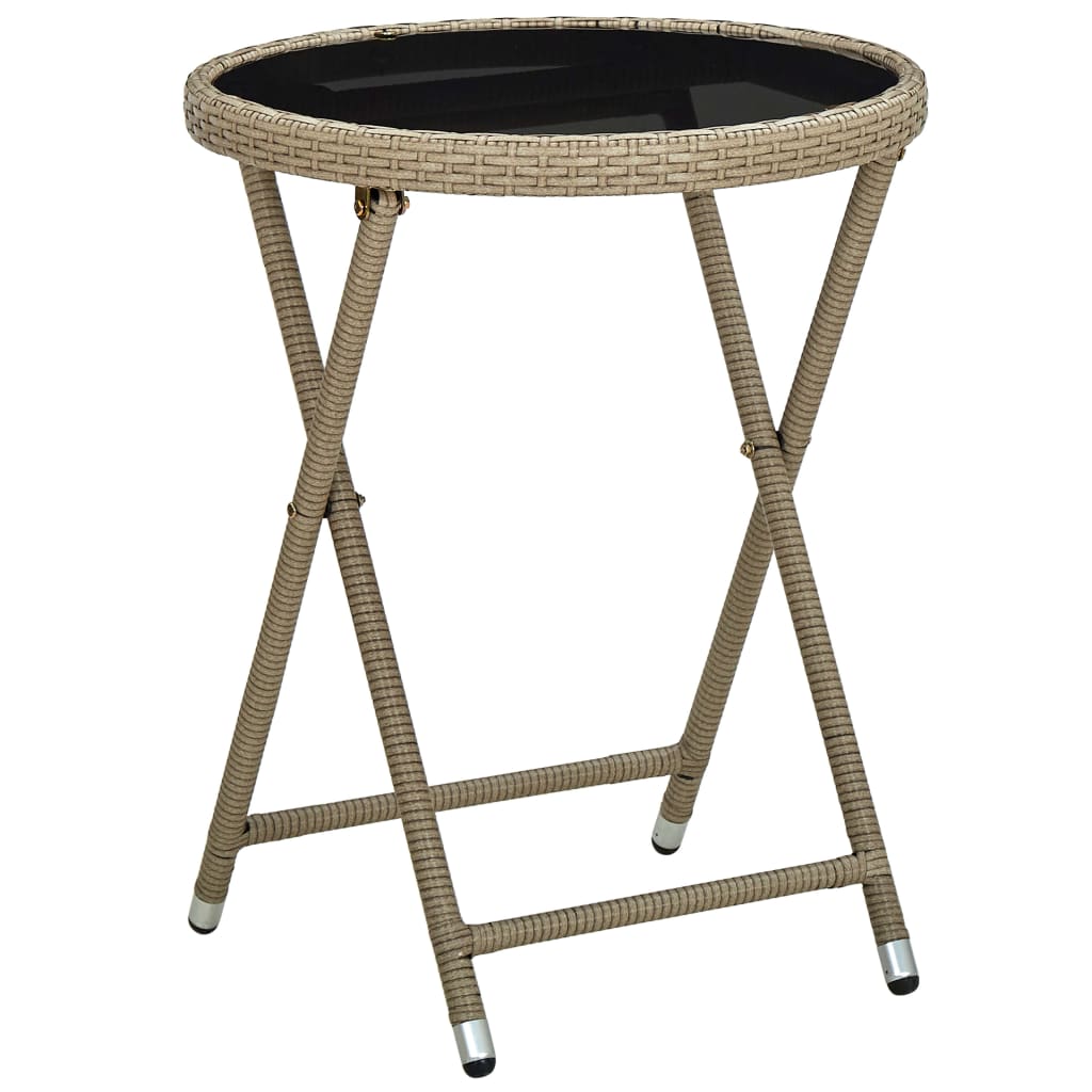 VXL8720286089361_a_en_hd_1.jpg vidaXL Čajový stolík béžový 60 cm polyratan a tvrdené sklo – Obrázok 1