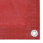 vidaXL Balkónová markíza, červená 120x400 cm, HDPE – Obrázok 3