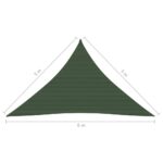 vidaXL Tieniaca plachta 160 g/m² tmavozelená 5x5x6 m HDPE – Obrázok 6