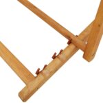 vidaXL Skladacie plážové kreslo, eukalyptový masív a látka, čierne – Obrázok 8