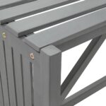 vidaXL Záhradná rohová lavička s kvetináčom 117 cm akáciový masív sivá – Obrázok 6