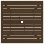 vidaXL Záhradný stôl hnedý 81,5x81,5x72 cm oceľ – Obrázok 3