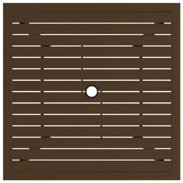 vidaXL Záhradný stôl hnedý 81,5x81,5x72 cm oceľ – Obrázok 3