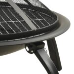 vidaXL 2 v 1 ohnisko s grilom a kutáčom 56x56x49 cm oceľ – Obrázok 6