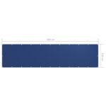 vidaXL Balkónová markíza, modrá 120x500 cm, oxfordská látka – Obrázok 5