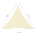 vidaXL Tieniaca plachta oxfordská látka trojuholníková 4,5x4,5x4,5 m – Obrázok 6