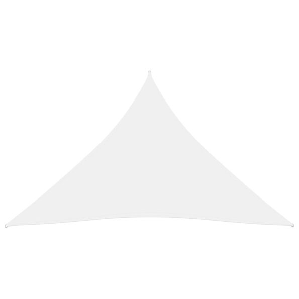 vidaXL Tieniaca plachta oxfordská látka trojuholníková 3x4x4 m biela – Obrázok 3