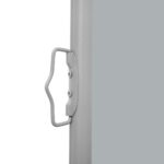 vidaXL Zaťahovacia bočná markíza na terasu 140x600 cm, sivá – Obrázok 4