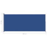 vidaXL Zaťahovacia bočná markíza na terasu 180x500 cm modrá – Obrázok 7