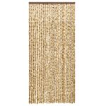 vidaXL Záves proti hmyzu, béžový a hnedý 90x220 cm, ženilka – Obrázok 2