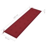 vidaXL Podložka na záhradnú lavičku 180x50x3 cm, oxfordská látka – Obrázok 5