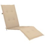 vidaXL Podložka na lehátko béžová (75+105)x50x4 cm – Obrázok 4