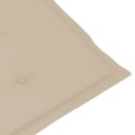 vidaXL Podložka na lehátko béžová (75+105)x50x4 cm – Obrázok 8