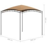 vidaXL Altánok 3x3x2,65 m sivohnedý 180 g/m² – Obrázok 5