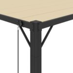 vidaXL Altánok so žalúziovou strechou 3x3 m krémový látka a hliník – Obrázok 7