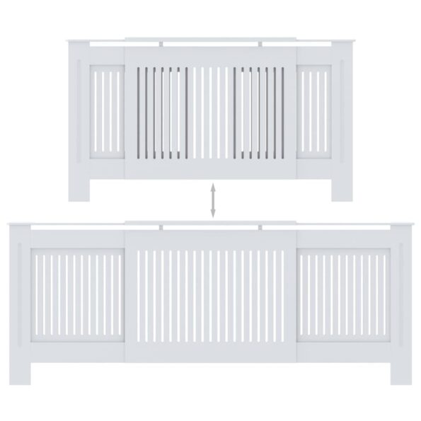 vidaXL Kryt na radiátor biely 205 cm MDF – Obrázok 5