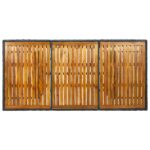 vidaXL Záhradný stôl, tmavosivý, polyratan a akáciový masív – Obrázok 5