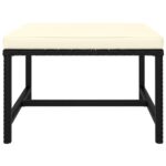 vidaXL 4-dielna záhradná súprava pohoviek s podložkami čierna polyratan – Obrázok 5