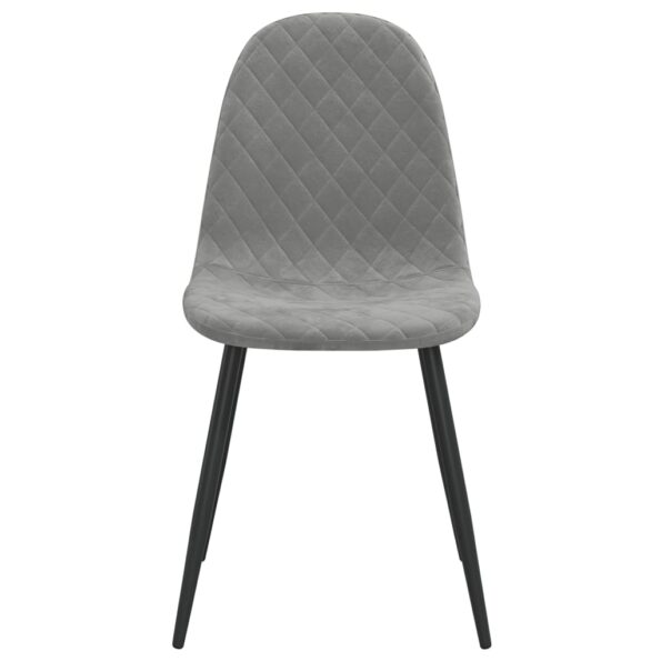 vidaXL Otočné jedálenské stoličky 2 ks bledosivé zamatové – Obrázok 5