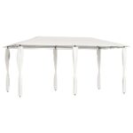 vidaXL Altánok s poťahmi na stĺpiky 2,98x5,3x2,59 m, krémový 160 g/m²
