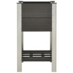 vidaXL Vyvýšený záhradný záhon s policou 50x50x90 cm WPC sivý – Obrázok 2