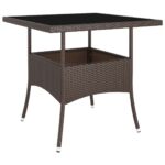 vidaXL 5-dielna záhradná jedálenská súprava polyratan hnedá – Obrázok 8