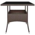 vidaXL 5-dielna záhradná jedálenská súprava polyratan hnedá – Obrázok 9